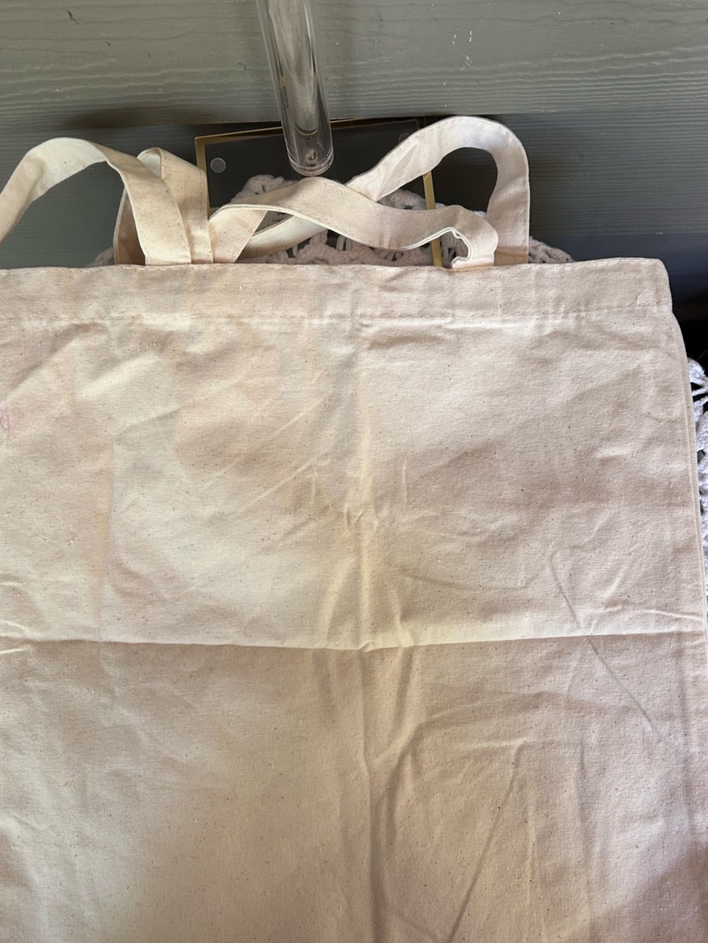 Paris Scene Canvas Tote Bag - Cream with Multicolor Print - Picture 8 of 11